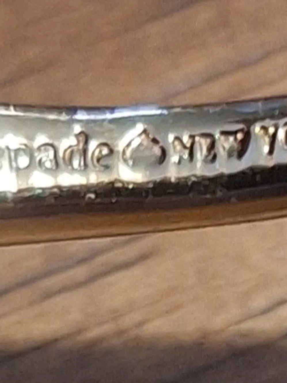 kate spade Gold Daisy-Ended Open Cuff Bracelet with Crystal Centers - Picture 2 of 4